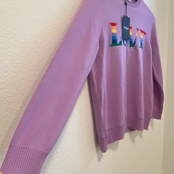 Pringle of Scotland Lilac Merino Wool LOVE Sweater Top - Picture 3 of 9